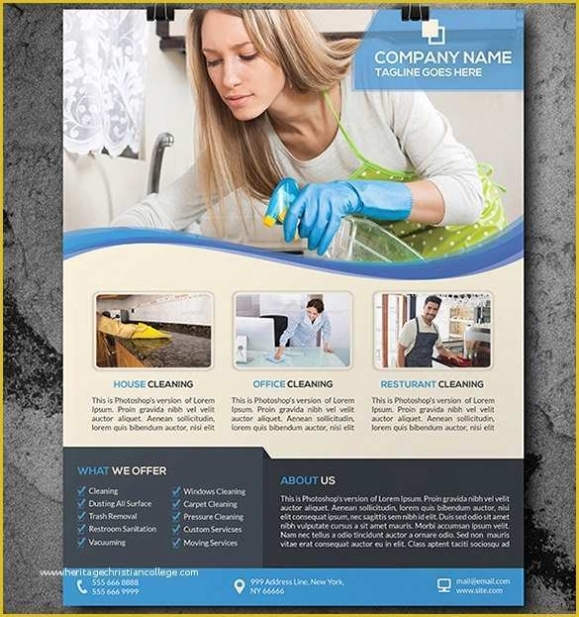 Housekeeping Flyer Templates Free Of House Cleaning Flyer Template 17 Psd Format Download Regarding House Cleaning Flyer Template