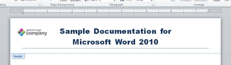 How Can I Stop Accidentally Deleting Header Images While Highlighting Text In Microsoft Word In Word 2010 Template Location