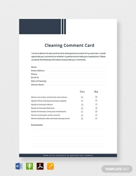 How To Make A Comment Card [10+ Templates] | Free & Premium Templates With Comment Cards Template