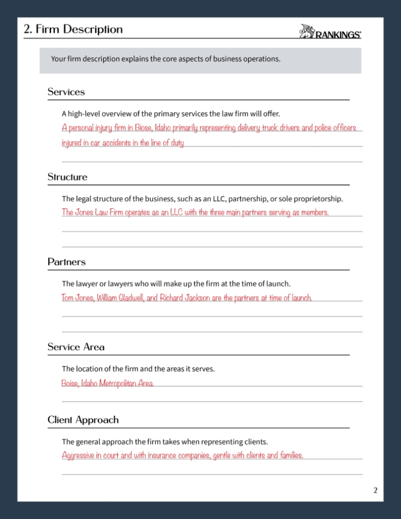 How To Write A Business Plan For A Law Firm (With Sample + Template) For Business Plan Template Law Firm