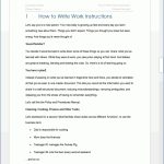 How To Write Work Instructions (With Ms Word Templates) – Templates, Forms, Checklists For Ms With Instruction Sheet Template Word