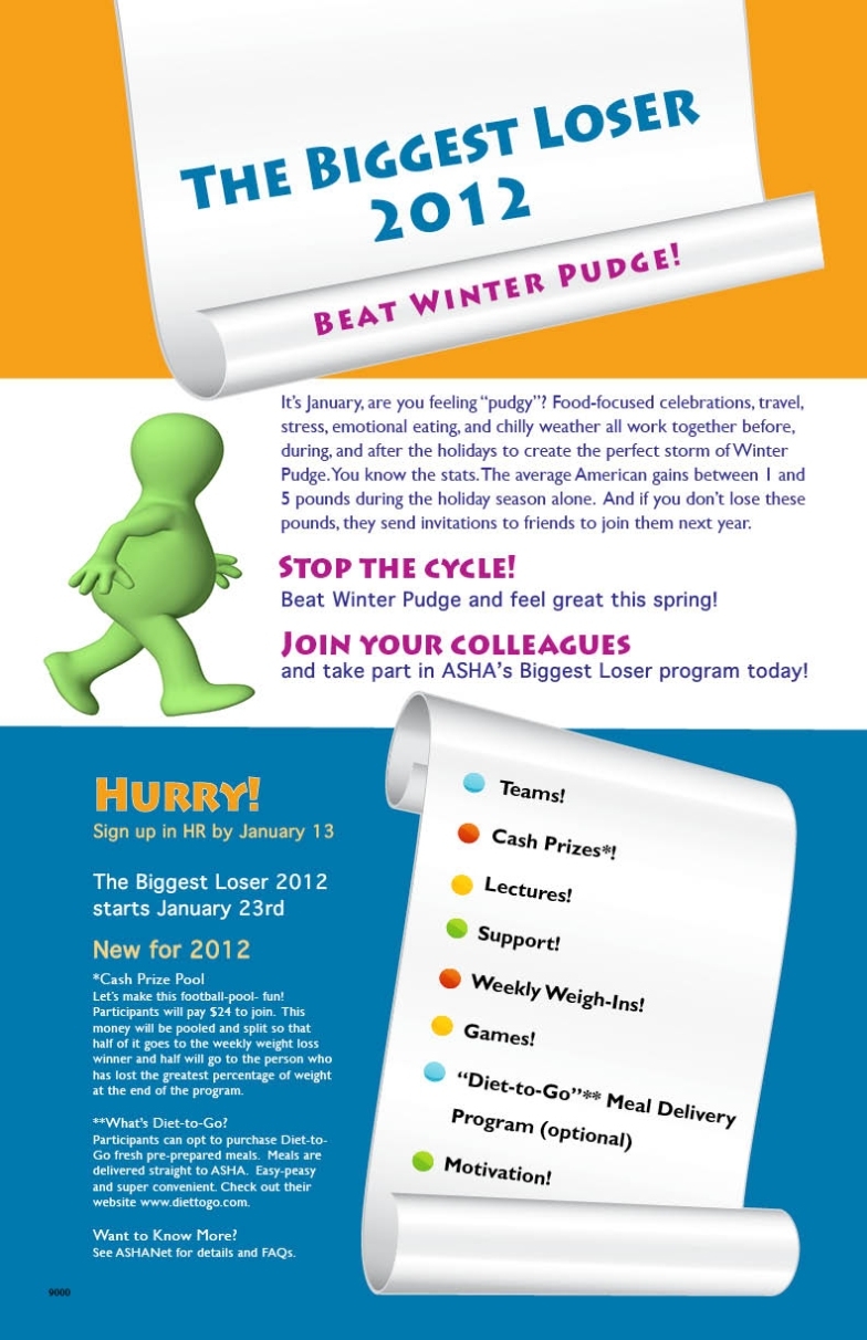 Inside Workplace Wellness: Biggest Loser 2012 Inside Weight Loss Challenge Flyer Template