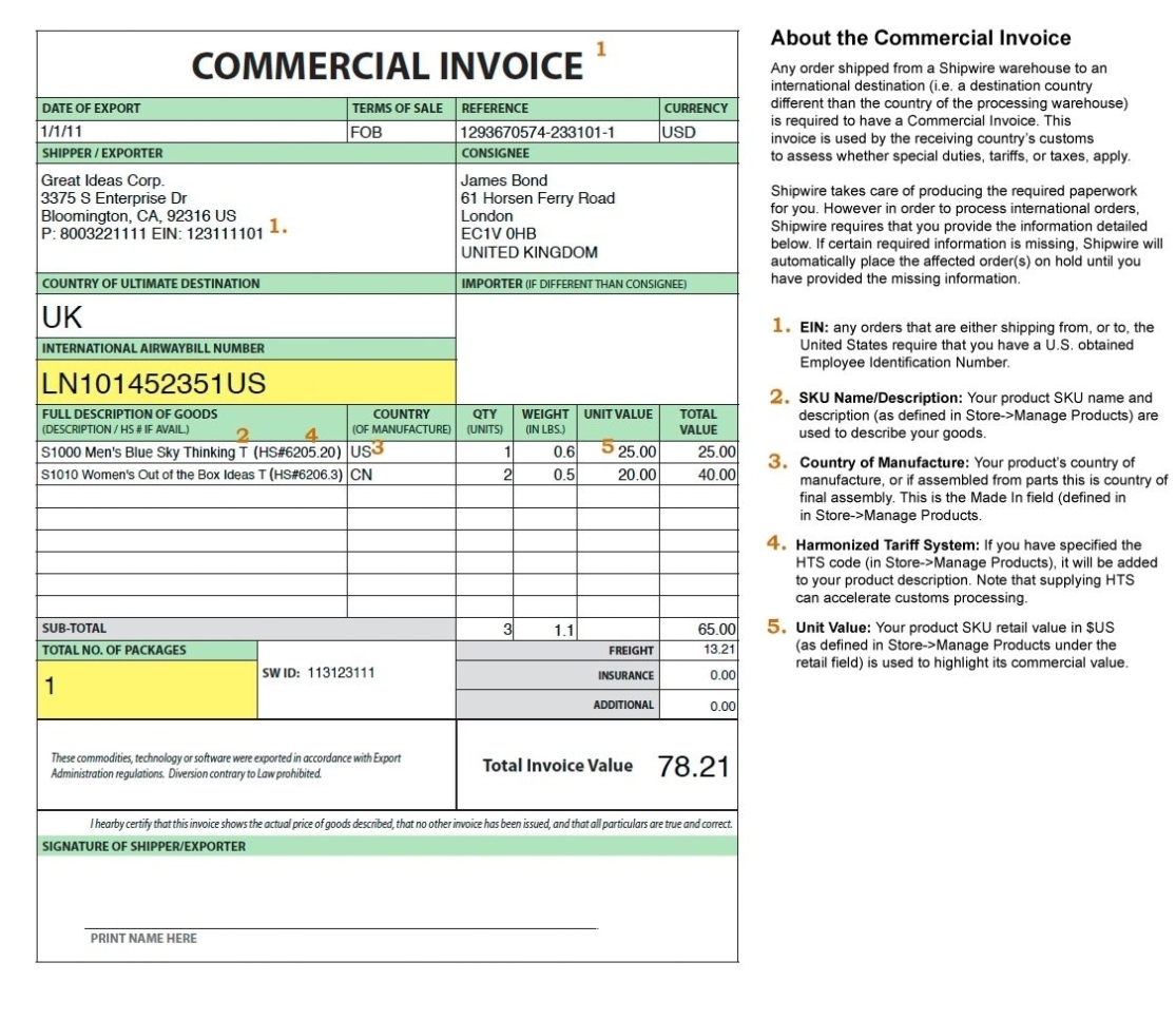 Invoice No Commercial Value * Invoice Template Ideas In International Shipping Invoice Template