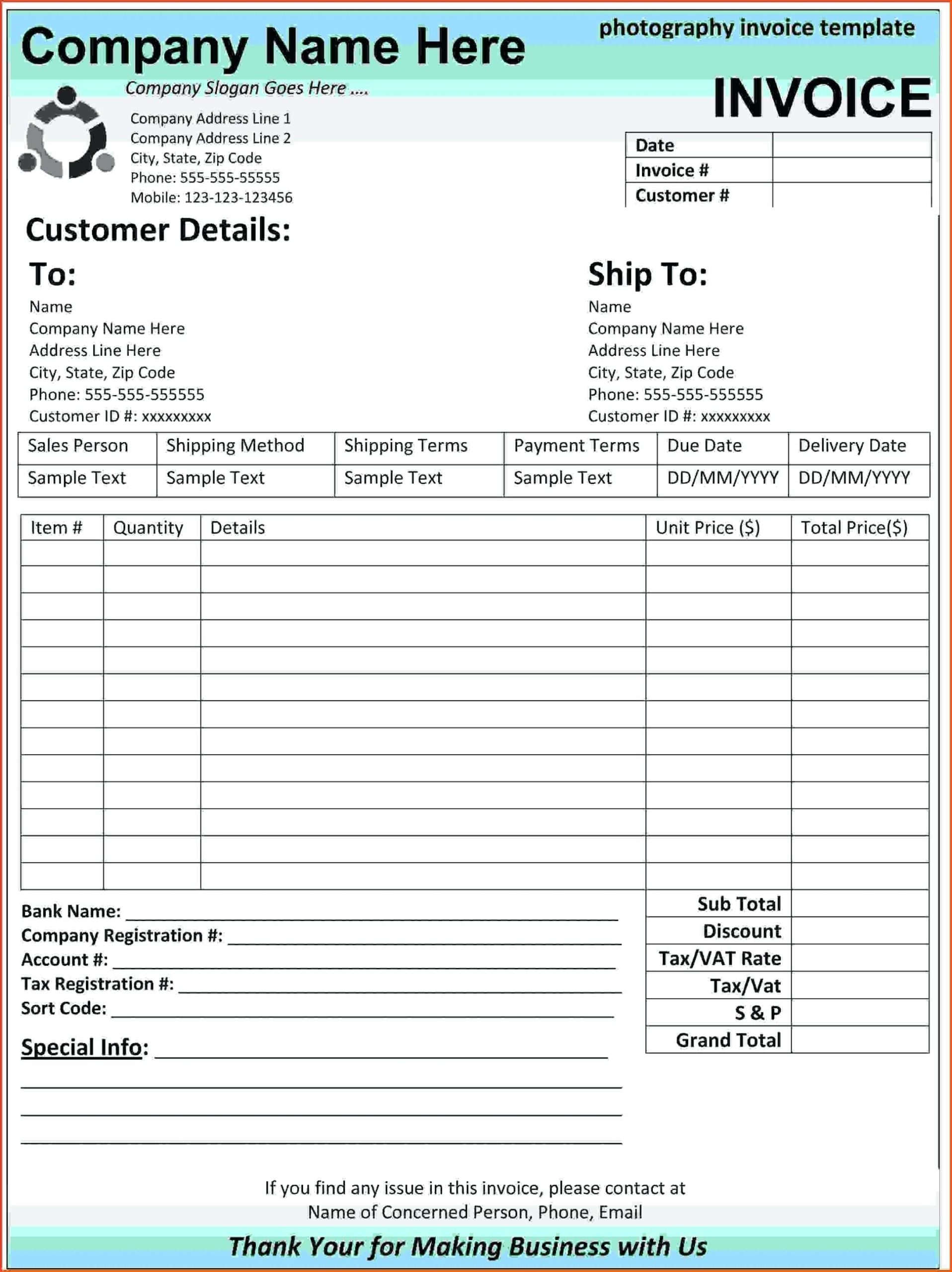 Invoice Template For It Consulting Services - Cards Design Templates throughout Make Your Own Invoice Template Free