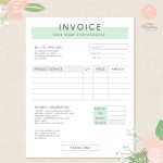 Invoice Template Photography Invoice Business Invoice | Etsy Uk Pertaining To Business Invoice Template Uk