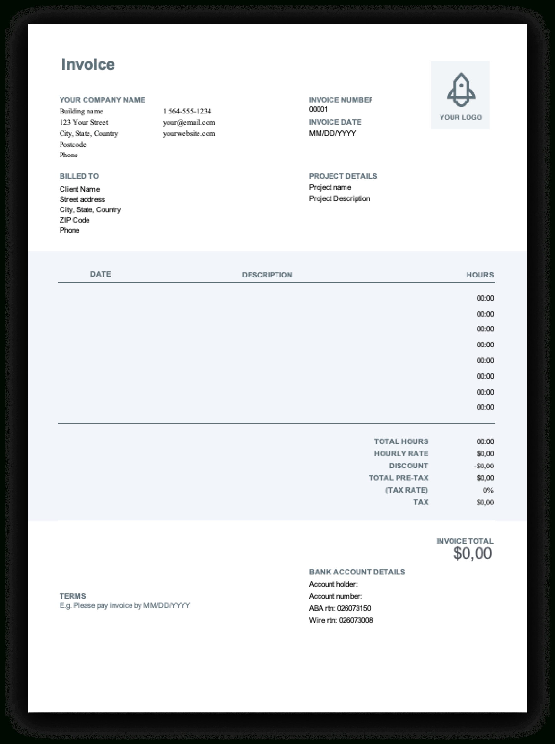 Invoice Template Uk Doc Intended For New Zealand Invoice Template