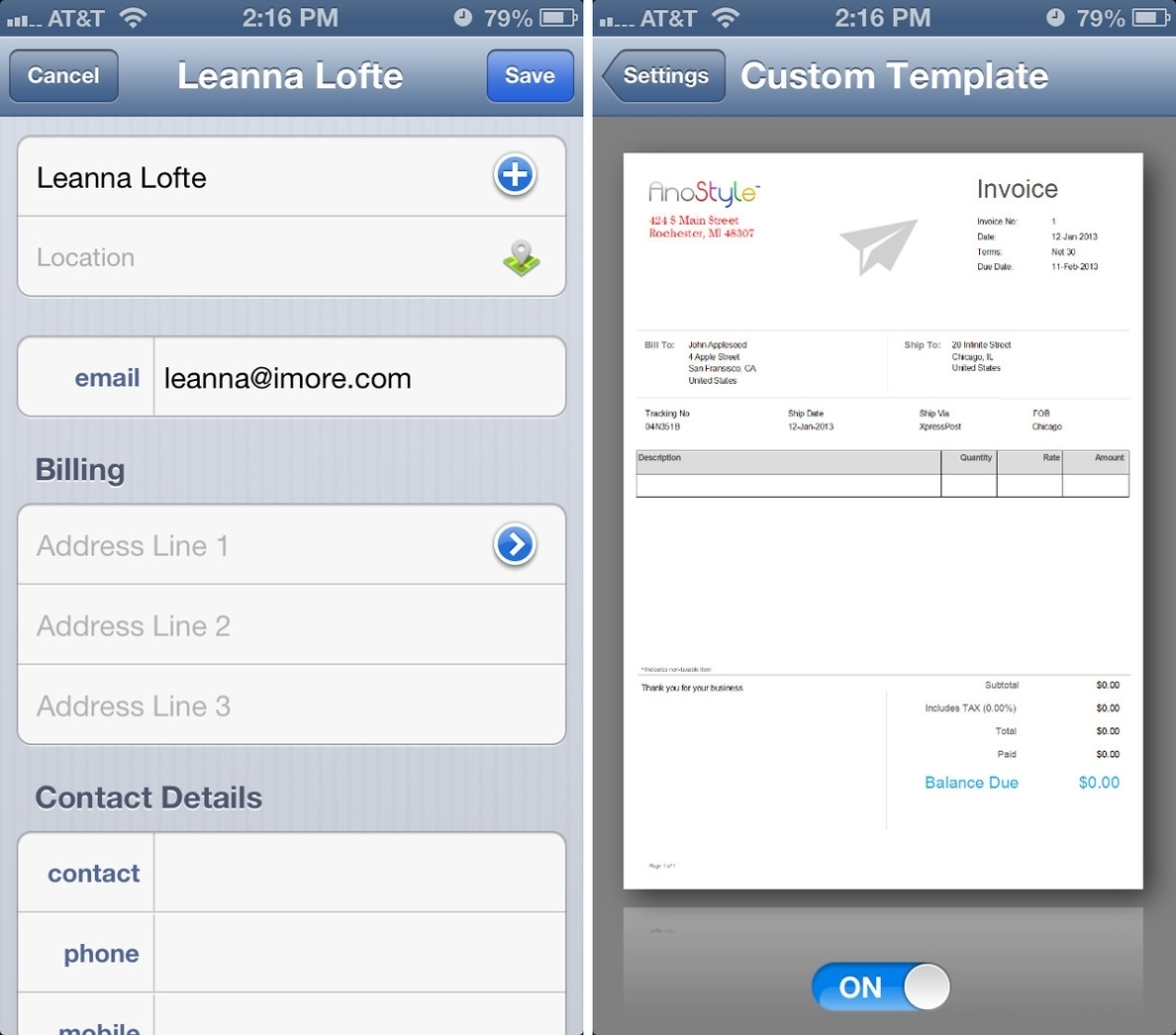 Invoices And Estimates Pro * Invoice Template Ideas Pertaining To Invoice Template For Iphone