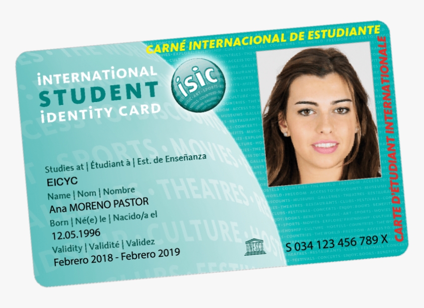Isic Card, Hd Png Download - Kindpng within Isic Card Template