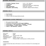 It Fresher Resume Format In Word for How To Create A Cv Template In Word