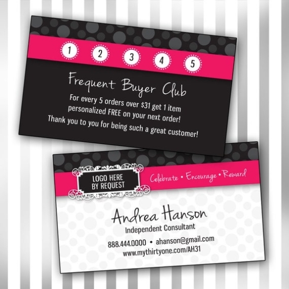 Items Similar To Custom Consultant Double Sided Business Card / Frequent Buyer Club Template In Frequent Diner Card Template