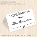 Items Similar To Printable Wedding Place Card Template|Name Place Card|Editable Pdf| Wedding Regarding Place Card Size Template