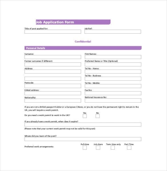 Job Application Template – 24+ Examples In Pdf, Word | Free & Premium Templates Regarding Job Application Template Word Document