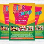 Kids Summer Camp – Premium Flyer Template + Facebook Cover Regarding Summer Camp Flyer Template Free