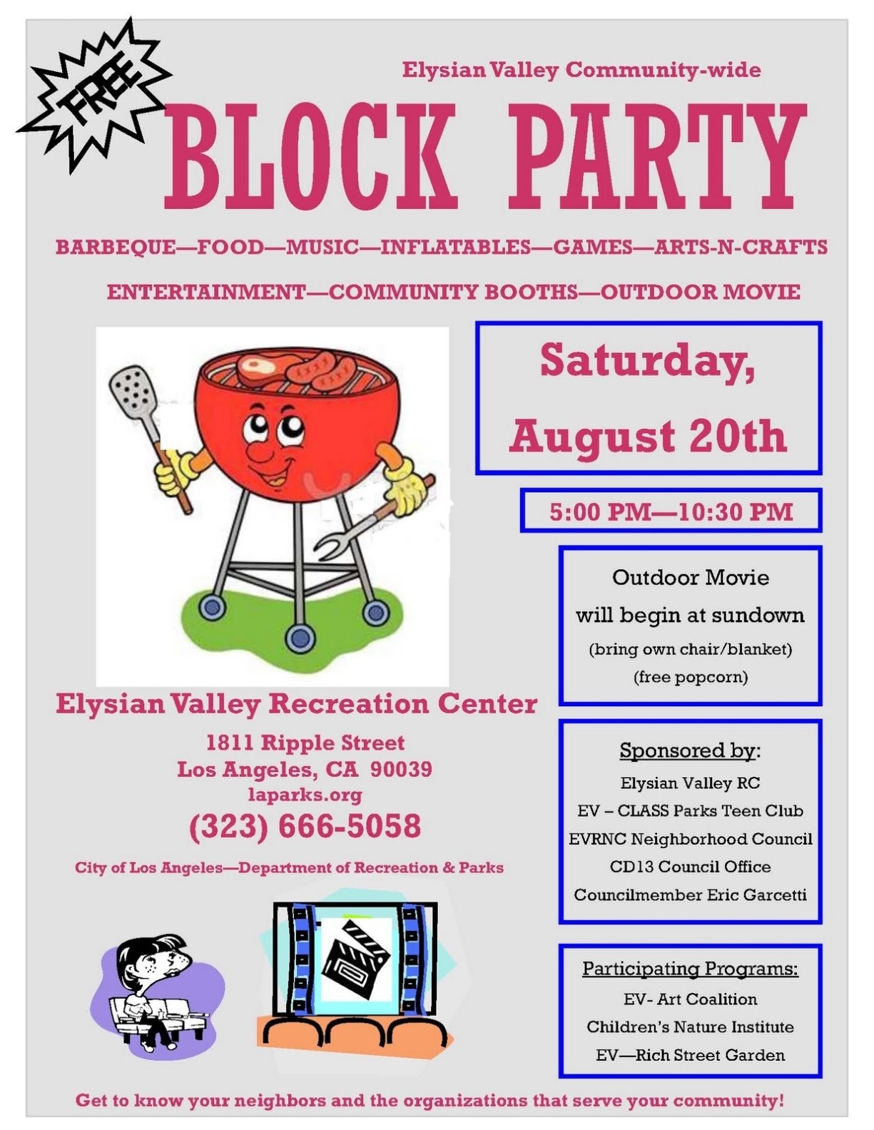 Lacityorgcd13: Elysian Valley Block Party On August 20 throughout Block Party Template Flyers Free