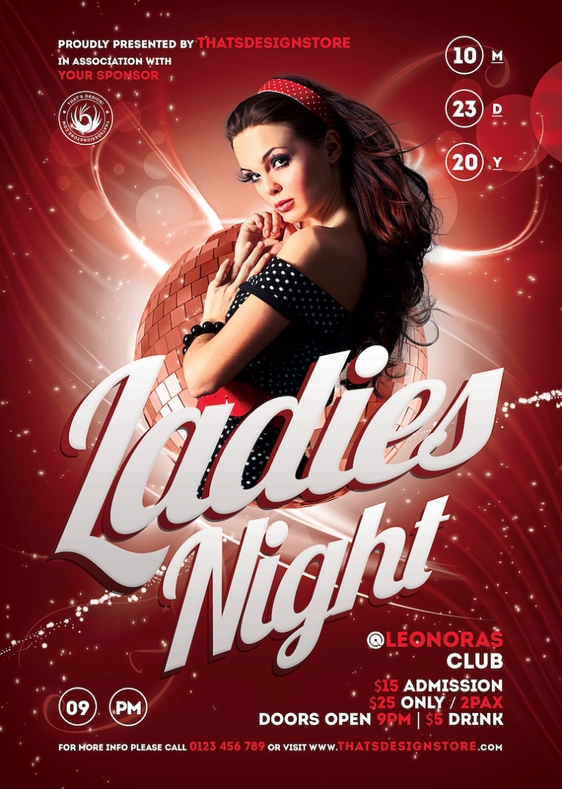Ladies Night Flyer Templates Psd To Download For Photoshop With Regard To Free Nightclub Flyer Templates