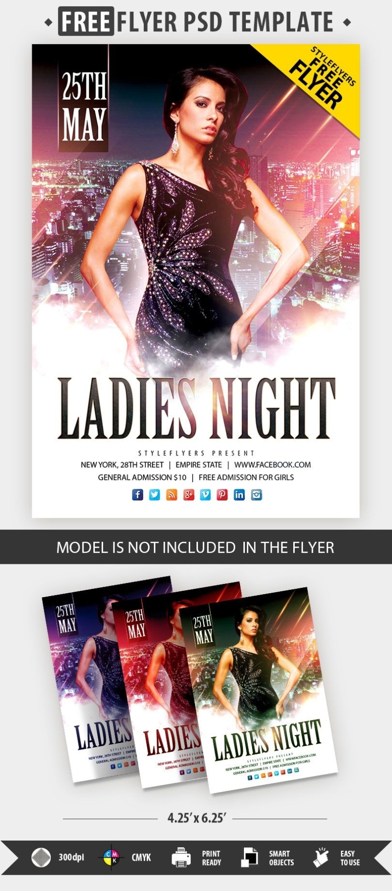 Ladies Night Free Psd Flyer Template Free Download #30235 – Styleflyers With Flyer Design Templates Psd Free Download