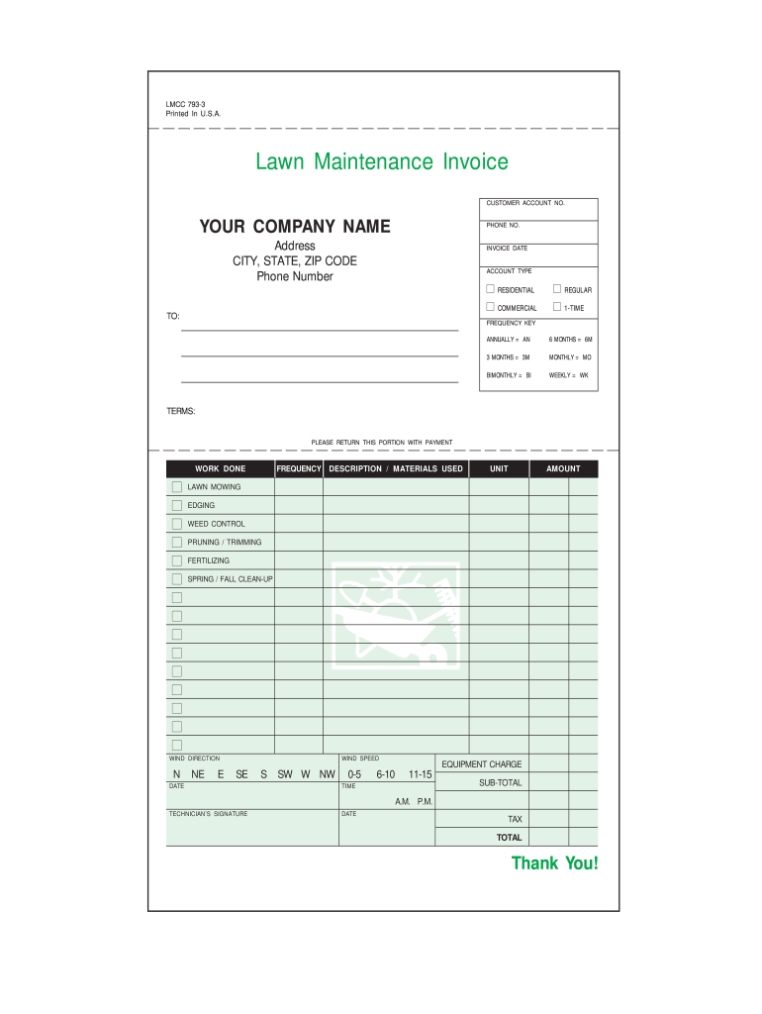 Lawn Care Invoice Software – Fill Out And Sign Printable Pdf Template | Signnow Inside Gardening Invoice Template