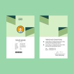 Light Green Id Card Template 1220168 Vector Art At Vecteezy In Personal Identification Card Template