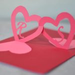 Linked Hearts Pop Up Card Template with regard to Free Pop Up Card Templates Download