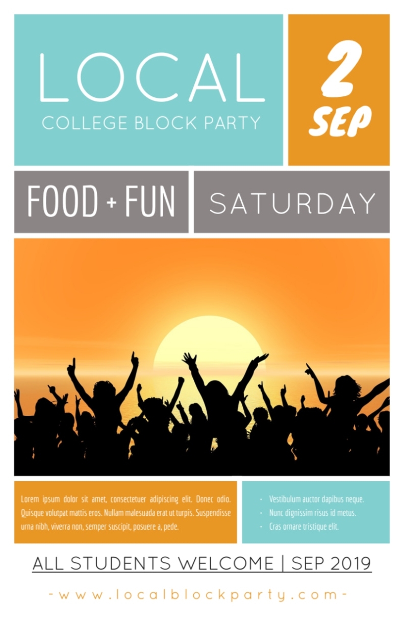 Local College Block Party Flyer Template | Mycreativeshop with Block Party Flyer Template Free