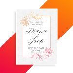 Lovely Floral Wedding Invitation Card Design Template – Download Free Vector Art, Stock Graphics Regarding Engagement Invitation Card Template