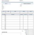 Maintenance Invoice Template Free With Regard To Free Auto Repair Invoice Template Excel