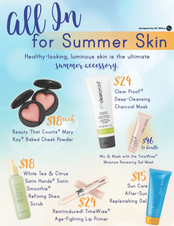Mary Kay® Summer 2017 Product Flyer Designed By Qt Office – Qt Office Regarding Mary Kay Flyer Templates Free