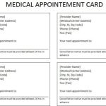 Medical Appointment Card With Regard To Medical Appointment Card Template Free