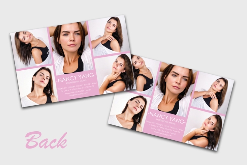 Model Comp Card Template By Designscozy | Thehungryjpeg Throughout Free Model Comp Card Template Psd