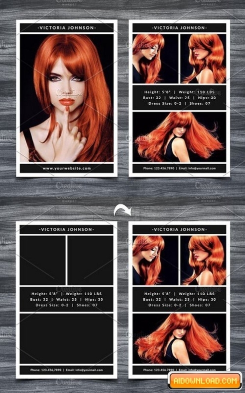 Model Comp Card Template Free Download Free Graphic Templates For Free Model Comp Card Template Psd With Regard To Download Comp Card Template