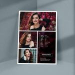 Modeling Comp Card Fashion Model Comp Card Template | Etsy Inside Free Model Comp Card Template Psd