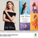 Modeling Comp Card Template Fashion Model Comp Card Instant Download Photoshop And Elements with Comp Card Template Download