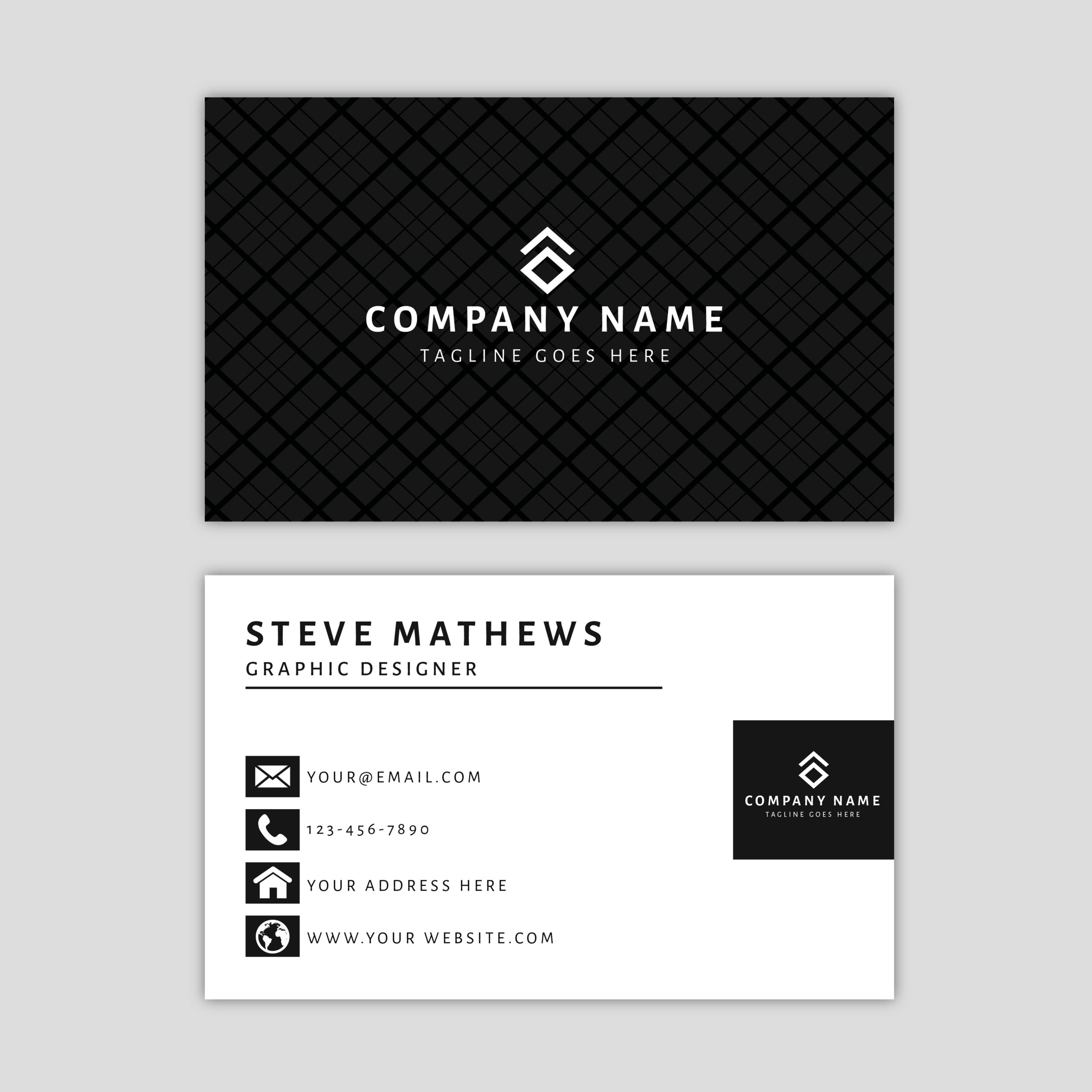 Modern Business Card Template With Abstract Design 670224 Vector Art At Vecteezy Inside Buisness Card Template