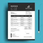 Modern Invoice Template Black And White Premium Vector Template Download On Pngtree Regarding Black Invoice Template