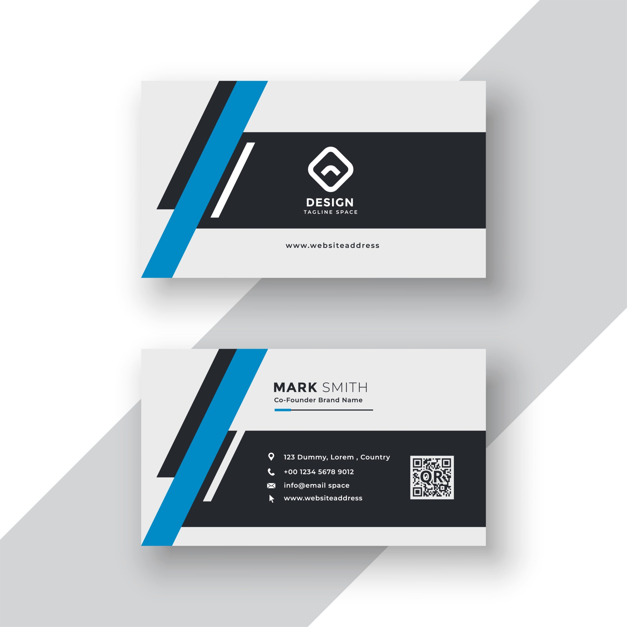 Modern Professional Business Card Template Design – Download Free Vector Art, Stock Graphics Pertaining To Visiting Card Templates Download