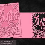 Mothers Day Cards Svg Files, File, Mom, Mum, Cutting Template, Laser By With Regard To Free Svg Card Templates