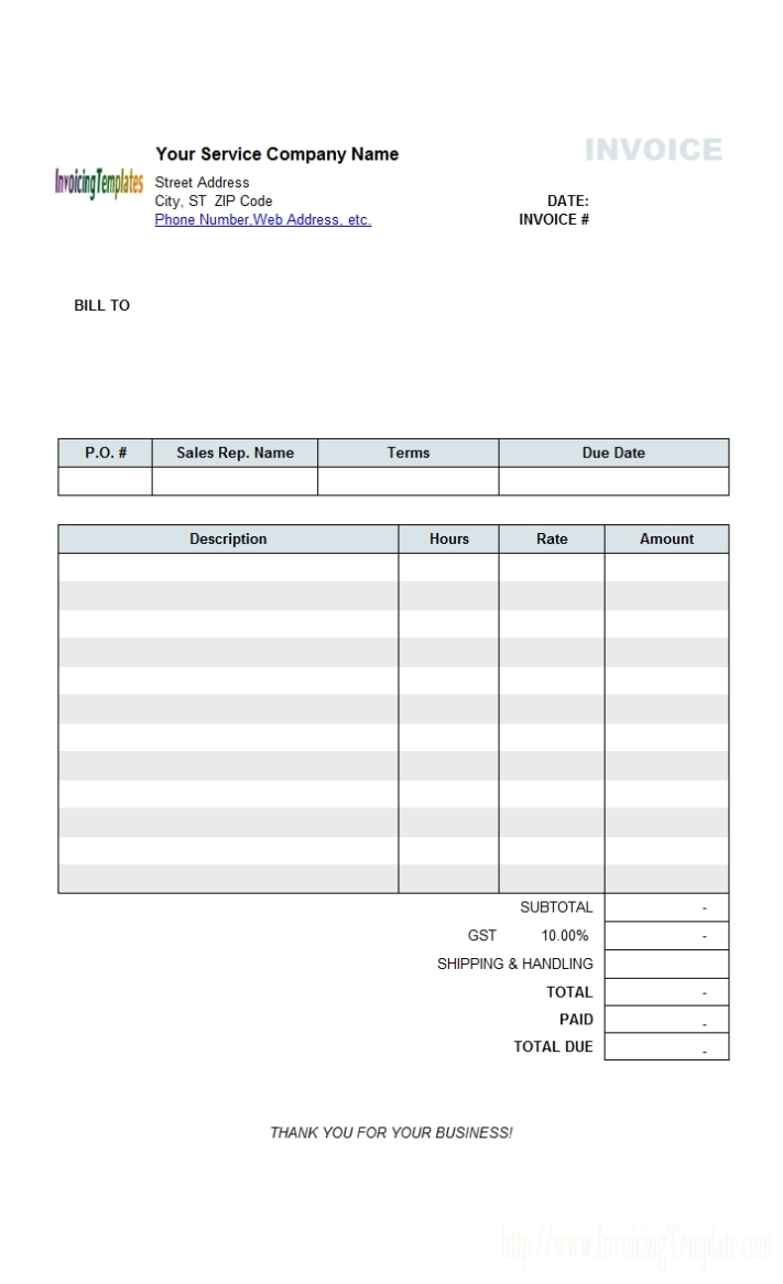 Moving Invoice Template * Invoice Template Ideas Pertaining To Moving Company Invoice Template Free