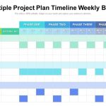 Multiple Project Plan Timeline Weekly Basis | Powerpoint Slides Diagrams | Themes For Ppt regarding Project Schedule Template Powerpoint