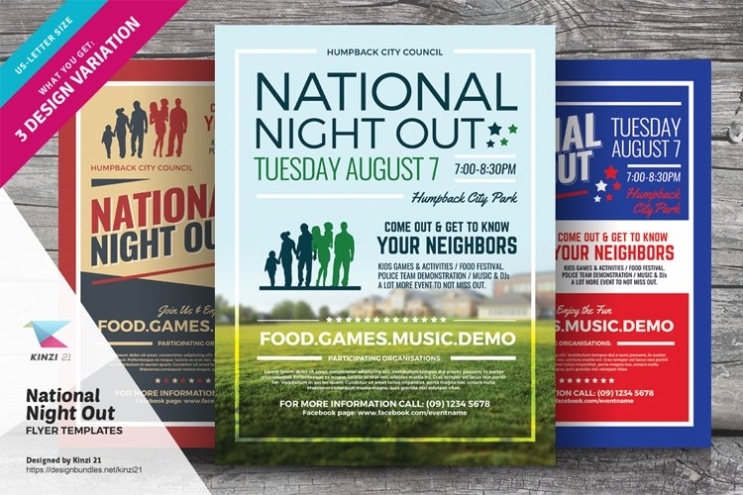 National Night Out Flyer Templates (235782) | Flyers | Design Bundles For National Night Out Flyer Template