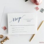 Navy Wedding Rsvp Card Template Printable Navy Rsvp Insert | Etsy In Free Printable Wedding Rsvp Card Templates