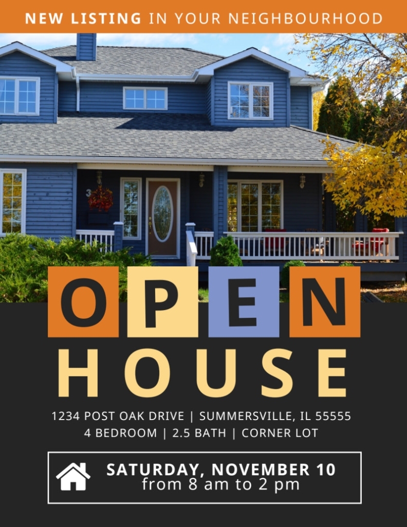 New Listing Open House Flyer Template | Mycreativeshop In Free Open House Flyer Template