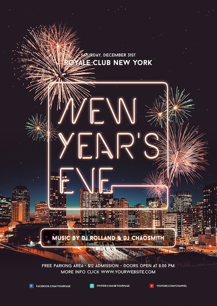New Years Eve Flyer Template + Instagram On Behance For New Years Eve Flyer Template