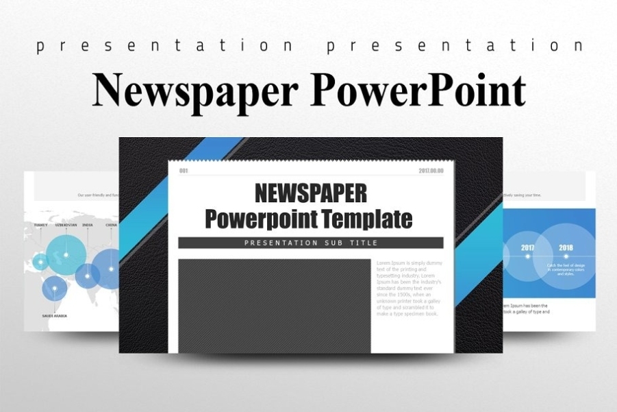 Newspaper Powerpoint Template #108710 – Templatemonster Intended For Newspaper Template For Powerpoint