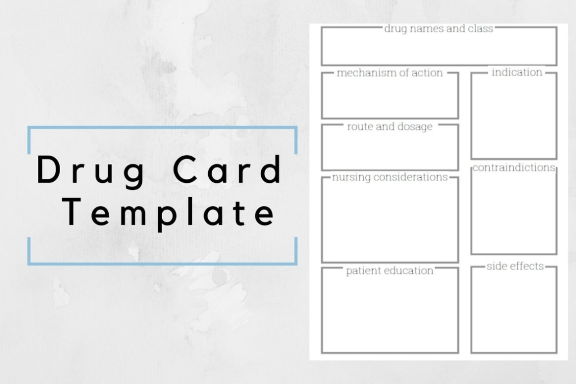 Nursing Pharmacology Drug Card Template Instant Download | Etsy Canada With Regard To Pharmacology Drug Card Template