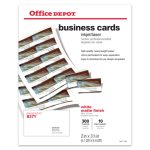 Office Depot Matte Business Cards, 2In. X 3 1/2In., White, Pack Of 300 regarding Office Depot Business Card Template
