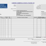 Packing List Invoice Template * Invoice Template Ideas With Regard To Commercial Invoice Packing List Template