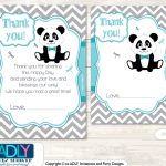 Panda Baby Shower Ideas – Baby Ideas Intended For Thank You Card Template For Baby Shower