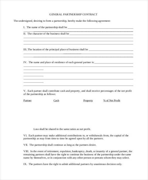 Partnership Contract – 13+ Word, Pdf Documents Download | Free & Premium Templates In How To Make A Business Contract Template