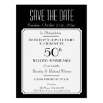 Party, Event Or Reunion Save The Date In Black Postcard | Zazzle Intended For Save The Date Business Event Templates