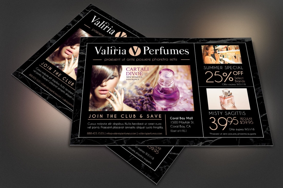 Perfume Store Flyer Template On Behance Intended For Boutique Flyer Template Free